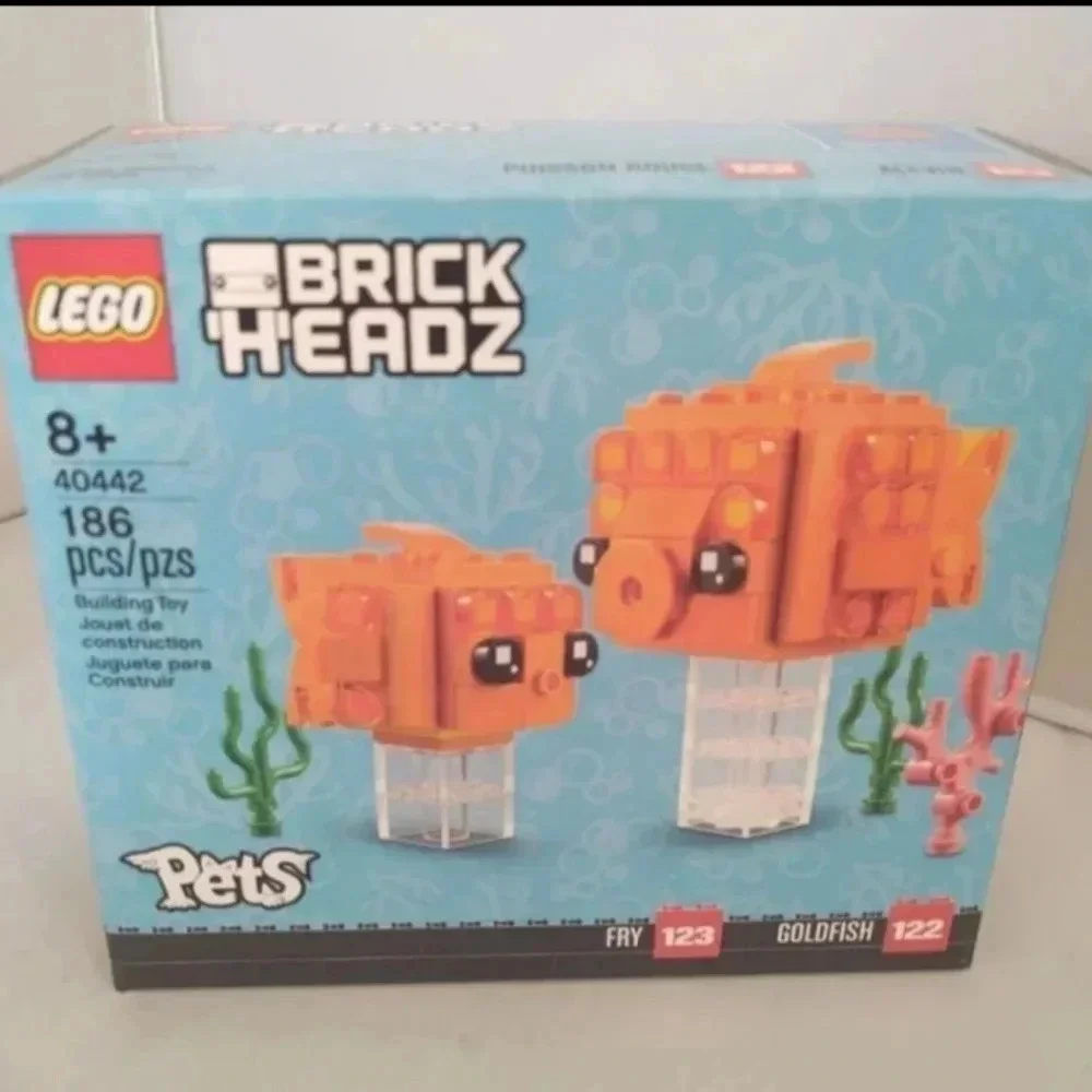Lego Brick Headz Pets 40442 Fry #123 Goldfish #122 NWT